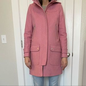 J.Crew Melton Wool Pink coat sz4